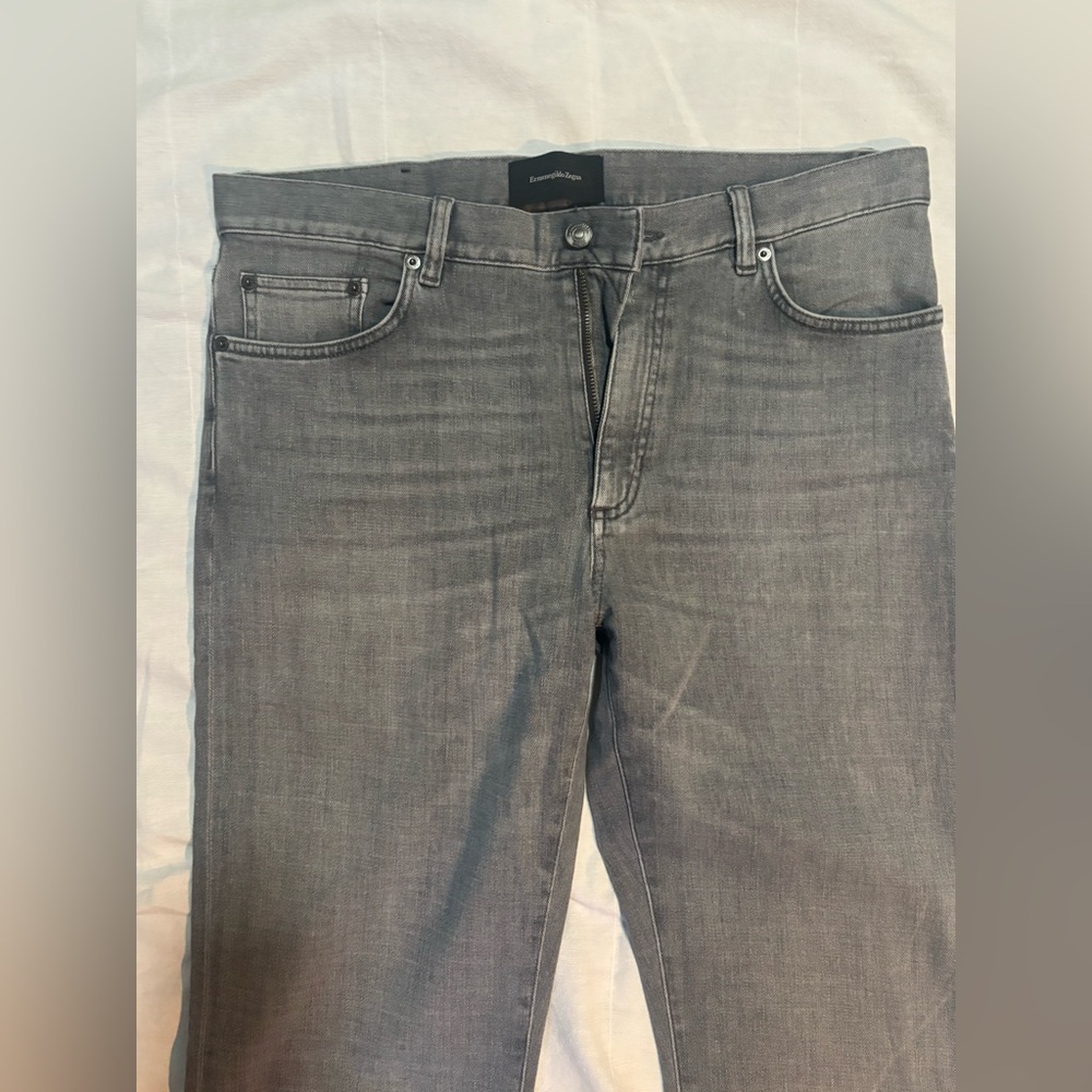 Ermenegildo Zegna Men’s Charcoal Skinny Jeans - Picture 2 of 11